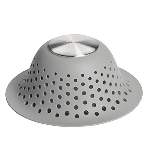 OXO Grille de protection et d’écoulement en silicone, grise, taille unique