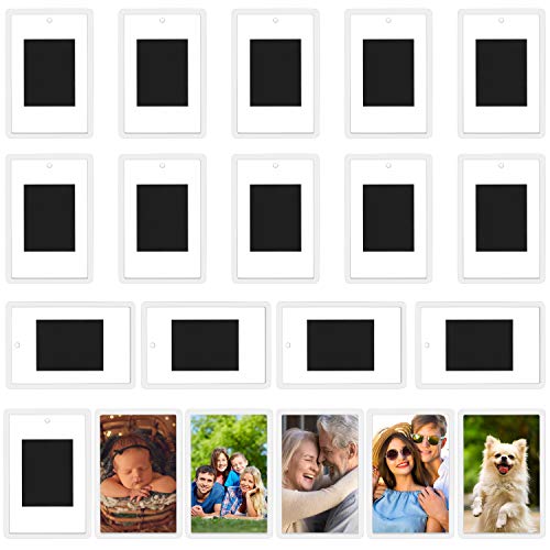 Kurtzy Cadre Photo Magnetique Frigo (Lot de 20) - Pour Photos de 7 x 4,5 cm - Magnet Personnalisable pour Frigo en Acrylique Transparent pour Petites Photos - Cadeaux pour la Famille et les Amis
