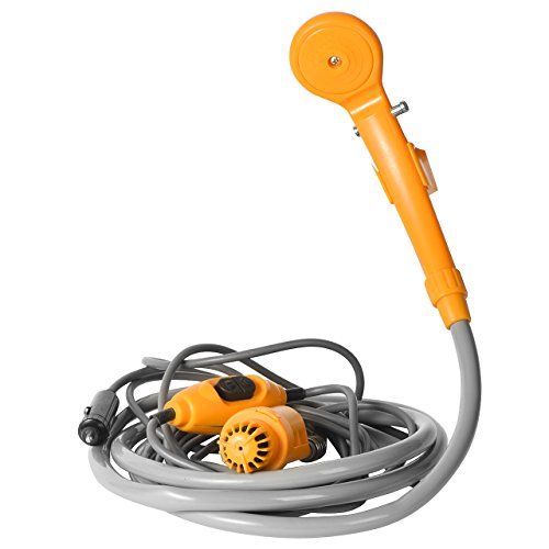 Magiin Douche de Camping Portable Douchette Extérieur 12V à l' Allume-Cigare avec Pompe Immergée Pour Voyage Randonnée Voiture