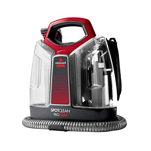 BISSELL SpotClean ProHeat - Détachant Portable Spécial Moquette / Tapisserie / Intérieur de Voiture - 330W - Pulvériser, Récurer et Aspirer - Idéal pour les Taches es Plus Résistantes - 74dB - 36988
