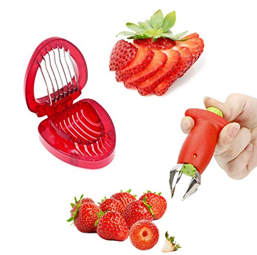 HUYIWEI YFOX Costume Deux pièces Fraise. La Machine à Retirer Le pétiole de Fraise est utilisée pour Couper Le pétiole de Fraise,tandis Que la trancheuse à Fraise est utilisée pour séparer la Fraise