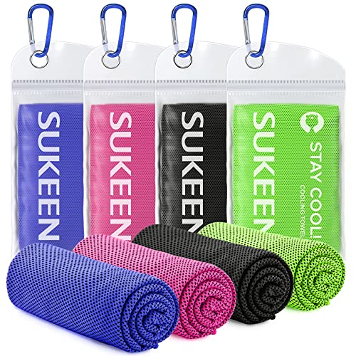 Sukeen Serviette Rafraîchissante Serviettes de Refroidissement Serviette de Sports Absorbante Serviette en Microfibre Serviette Fraîcheur Séchage Rapide Légères & Douce (101.6 x 30.5cm)