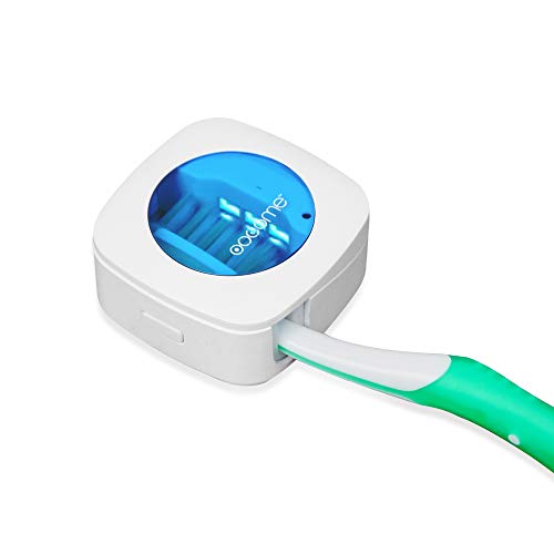 OOCOME Étui Portable pour Brosse à Dents et désinfectant UV Profond, étui de Rangement pour Brosse à Dents avec Perforation sans Autocollant pour Voyage et Utilisation familiale