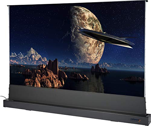 celexon écran Sol électrique CLR à Haut Contraste - Utilisation avec vidéoprojecteur à Ultra-Courte focale - pour Home cinéma, Professionnels ou TV - 100 Pouces - 221,4x124,5 cm - 4K UHD - Noir