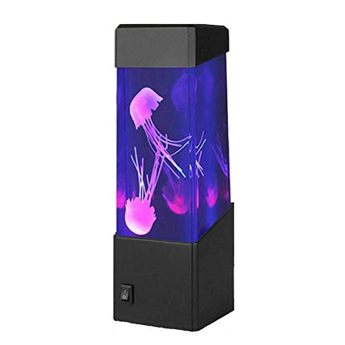 Stecto Méduse Lampe Aquarium, Aquarium USB LED Lampe Méduse, Lampe de Bureau avec méduses 7 réglages de Couleur, Lampe LED décorative à économie dénergie, Cadeau danniversaire de Noël