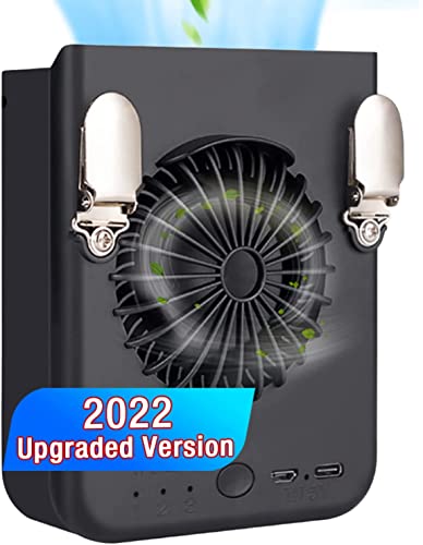 FANCYWING Ventilateur de Taille Portable Ventilateur de Ceinture de Ventilateur Personnel pour Veste de climatisation, Camping, pêche, vélo, Voyage (Noir)