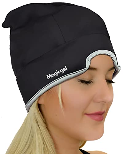 Magic Gel Bonnet Froid Large pour la Migraine | Restez au Frais quand la Migraine Frappe | Gardez la Tête Bien Froide avec notre Masque Gel et Chapeau Double Fonction | Casque de Soulagement