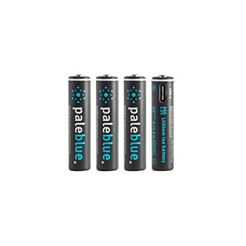 Piles Rechargeables USB-C AAA - (LR03) [HR03] Paleblue, avec connecteur USB Type C