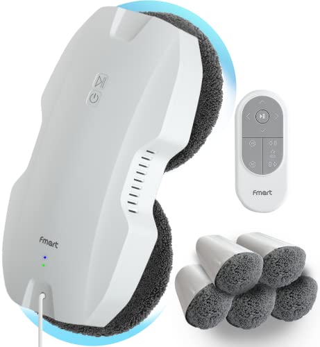 T8Pro Robot Nettoyeur Vitres sans Fils Automatique 3800Pa Robot Laveur pour Fenêtre Robot avec Système de Sécurité avec 12 Chiffons de Nettoyage