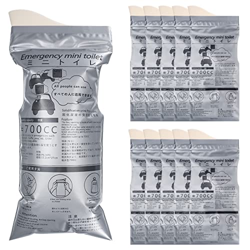 10 Pièces Sacs Urine, 700ML Urinoir Portable, Sacs a Vomi Voiture Toilette, Pee Sacs pour Hommes Femmes Enfants Camping
