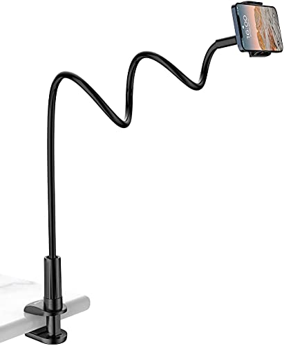 TRYONE Support de téléphone pour lit Flexible Long Bras réglable de en col de Cygne pour iPhone, Smartphone, Longueur Totale 90cm/35 Pouces
