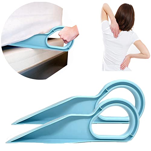 Élévateur de Matelas, Aide à La Fabrication Du Lit, Élévateur Ergonomique de Coin de Matelas, Outil Pratique de Fabrication de Lit Et de Levage de Matelas pour Soulager Les Maux de Dos (BLUE)