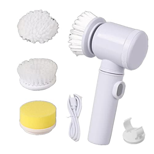 Brosse de Nettoyage électrique, Handheld Spin Scrubbe, épurateur électrique avec 3 têtes de Brosse, kit de Nettoyage Automatique pour Baignoire, Cuisine, carrelage, fenêtre, Baignoire, Vaisselle