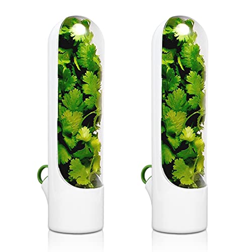 Beufee Lot de 2 gobelets de Conservation réutilisables à la Vanille, Bouteille de Conservation de légumes Transparente