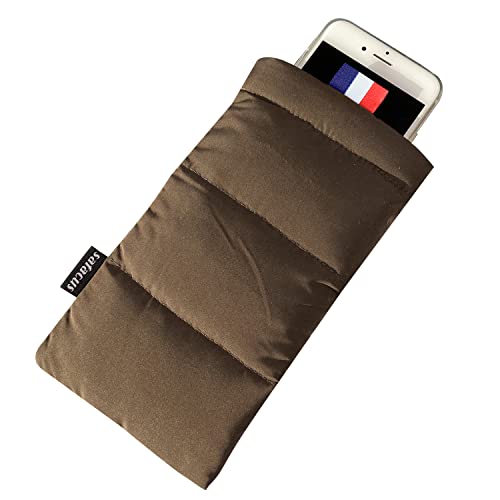 SAFACUS Étui Thermique pour téléphone Intelligent - pour Le Camping - pour iPhone Housse Universelle Smartphone - Pochette de Protection pour téléphone Portable (Brun)