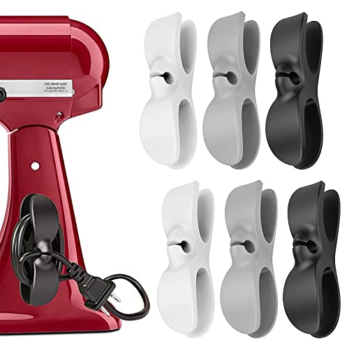 Organisateur de Fil Electrique, 6 Organiseur Cordon pour Appareils Câble Organisateur Support de Cordon pour Appareils Electroménagers pour Petits Appareils Ménagers, Mélangeur, Cafetière