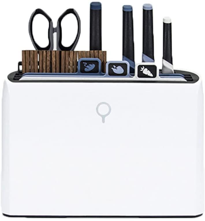 USMEI Planche à découper Intelligente, Planche à découper à Couteaux intelligents, Organisateur de séchage pour la Cuisine, 4 Planches à découper en Couleur, 4 Couteaux,