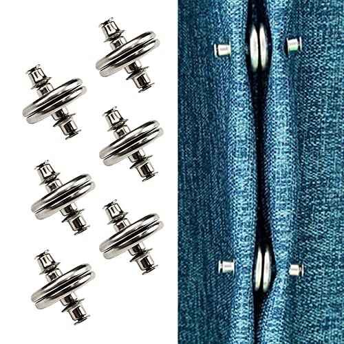 Feliciay 6 Paires Magnit Aimants Bouton de Rideau avec Magnétique Rideaux Magnétiques Boucles pour Décoration de Rideau, Rideaux de Boucle sans Clous pour Empêcher Les Rideaux de souffler
