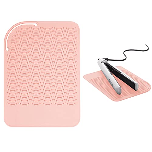Tampon en Silicone pour Fer à Friser, Tapis Résistant à la Chaleur Pour Fer à Friser, Tapis de Coiffure Résistant en Silicone de Salon, Tapis en Silicone Résistant à la Chaleur