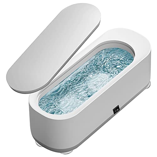 KRISFD Nettoyeur De Lunettes Domestique Bac Ultrasons Portable Nettoyeur à Ultrasons Domestique Nettoyeur De Dentiers à Ultrasons Pour Nettoyer Bijoux, Lunettes, Montres, Dentiers, Ustensiles