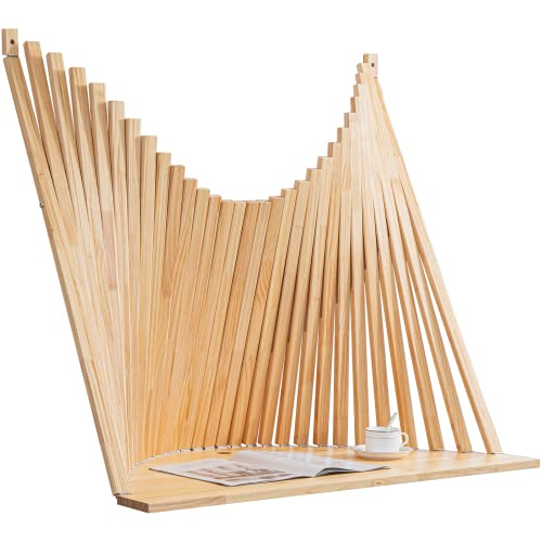 jengush Table pliante flottante murale - Bureau décoratif artistique - Petit bureau en bois pour bureau, maison, kithchen - Style moderne